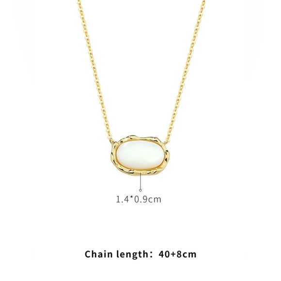 Oval Decor pearl Necklace - Picture 4 of 6